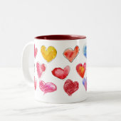 Tasse 3 de coeurs d'amour de Valentine de 4 (Devant gauche)