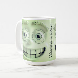 Tasse 3D avec Visage Sarcasique – Le bonheur est u