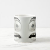 Tasse 3D avec visage sarcastique effrayé (Centre)