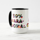 Tasse 50% Maracucha – Design folklorique de Maraca (Devant gauche)