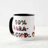 Tasse 50% Maracucho – Design folklorique de Maraca (Devant gauche)