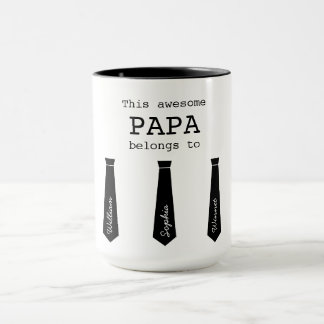 Tasse 5 enfants liée à Papa