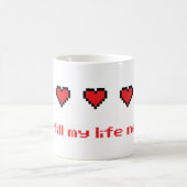 tasse à 8 bits de coeur (Centre)