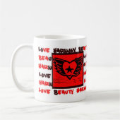 Tasse à ailes de graffiti de coeur (Gauche)