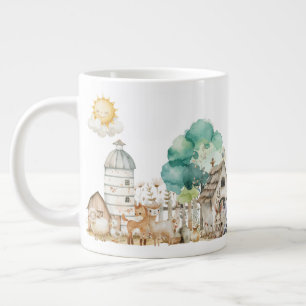 Tasse à aquarelle d'animaux de ferme – joli mug de