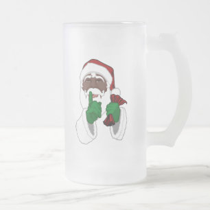 Tasse à bière de Père Noël noir Verres à bière de