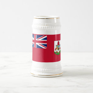 Tasse à bière drapeau des Bermudes patriotique