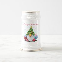 Tasse à bière en forme de gnome de Noël