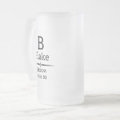 Tasse à bière en verre dépoli avec monogramme du m (Devant gauche)