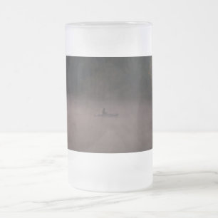 Tasse à bière en verre dépoli Early Foggy Fishing