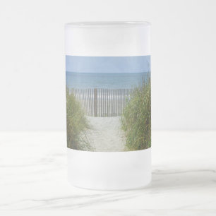 Tasse à bière en verre dépoli « Éloignez mes souci