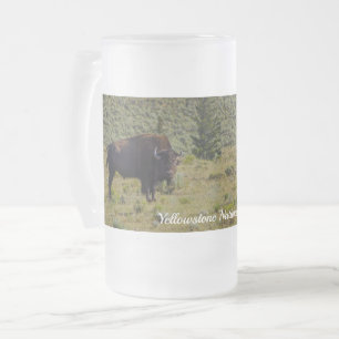 Tasse à bière en verre dépoli Qui regardez-vous