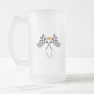 Tasse à bière en verre givré Auto Racing