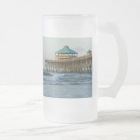 Tasse à bière en verre givré Folly Pier Morning