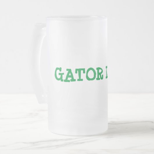 Tasse à bière en verre givré Gator Love (Devant gauche)