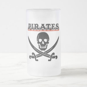 Tasse à bière en verre givré Pirates
