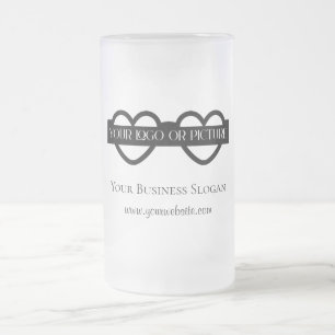 Tasse à bière personnalisée avec logo givré