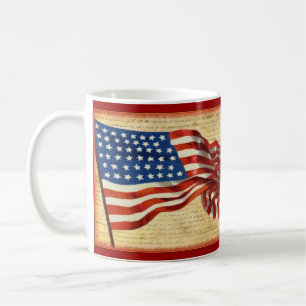 Tasse à boire vintage drapeau américain patriotiqu