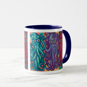 Tasse à boisson "Trois poulpes dans une boîte"