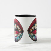 Tasse à bouche ouverte abstraite psychédélique (Centre)