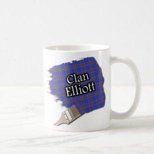 Tasse à brosse à peinture tartan Clan Elliot Ellio