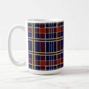 tasse à café à carreaux écossais