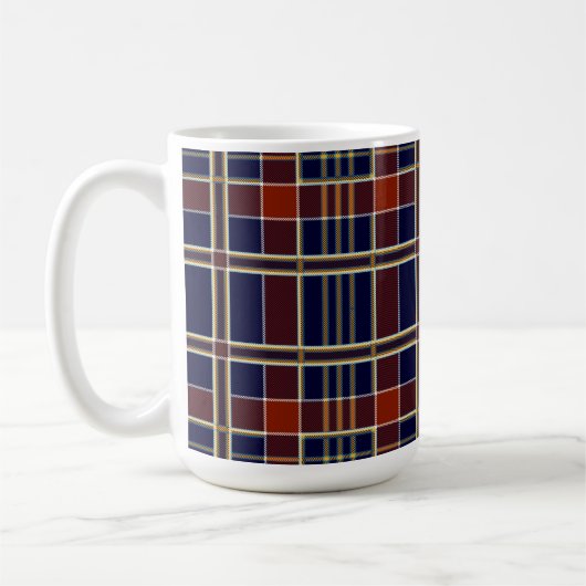 tasse à café à carreaux écossais (Gauche)