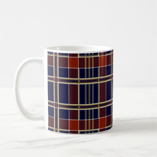 tasse à café à carreaux écossais (Gauche)