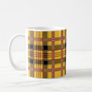 tasse à café à carreaux jaunes