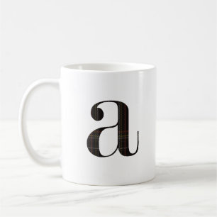 Tasse à café à carreaux noirs rouges blancs jaunes