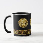 Tasse à café à clé grecque Medusa dorée (Gauche)