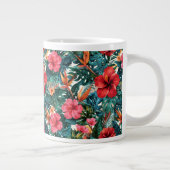Tasse à café à feuilles de Hibiscus tropical et Mo (Droite)