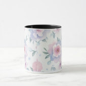 tasse à café à fleurs à l'aquarelle (Centre)