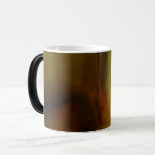Tasse à café à fond flou marron