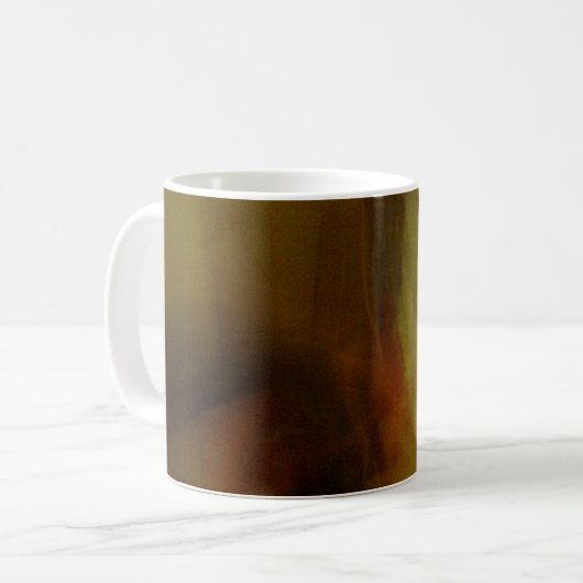 Tasse à café à fond flou marron (Devant gauche)