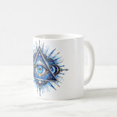 Tasse à café à l'œil d'orbite de cobalt (Devant droit)