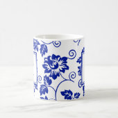Tasse à café à monogramme motif jardin bleu (Centre)