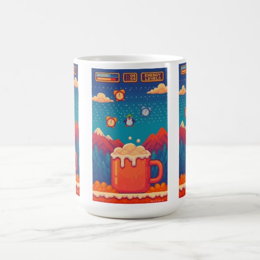 Tasse à café à morphing de couleur drôle 15 oz (Centre)
