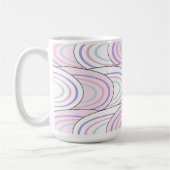 Tasse à café à motif abstrait vague pastel (Gauche)