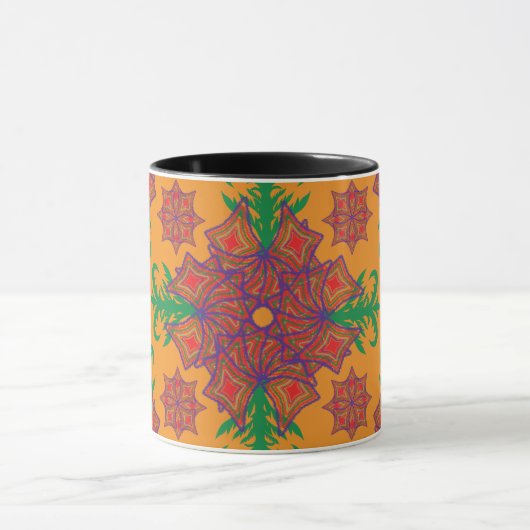 Tasse à café à motif artistique – Vaisselle élégan (Centre)