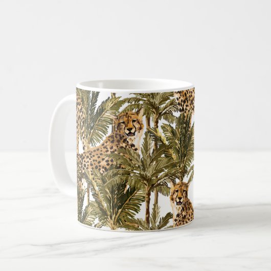 Tasse à café à motif de guépard (Devant gauche)