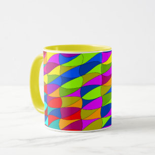 Tasse à café à motif déroutant Flowerpower