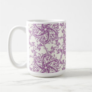 tasse à café à motif floral médiéval