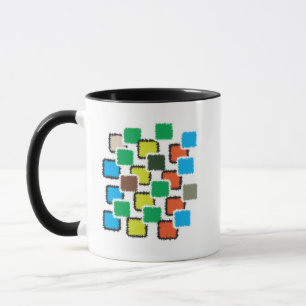 Tasse à café à motif géométrique abstrait moderne,