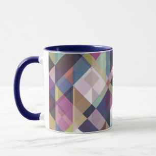 tasse à café à motif géométrique nuances foncées