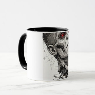 Tasse à café à motif gribouillis coloré | Dessin a