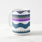 Tasse à café à motif zigzag bohème (Devant gauche)
