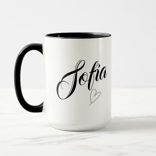 Tasse à café à nom personnalisé (Gauche)