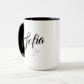 Tasse à café à nom personnalisé (Devant gauche)