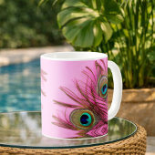 Tasse à café à plumes de paon